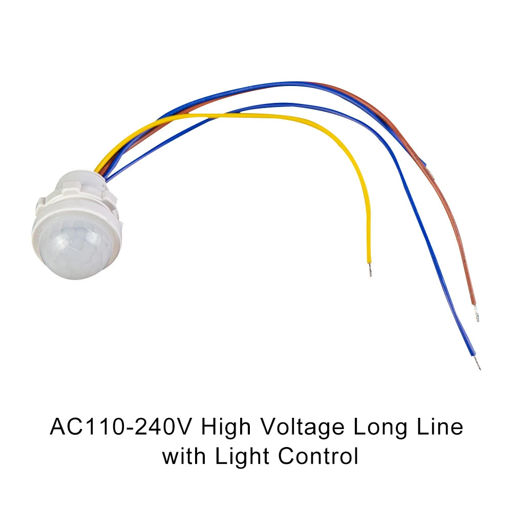 AC110-240V DC12-24V Automatic Sensor Light Switch LED PIR Infrared Motion Sensor Detection Night Light Indoor Outdoor