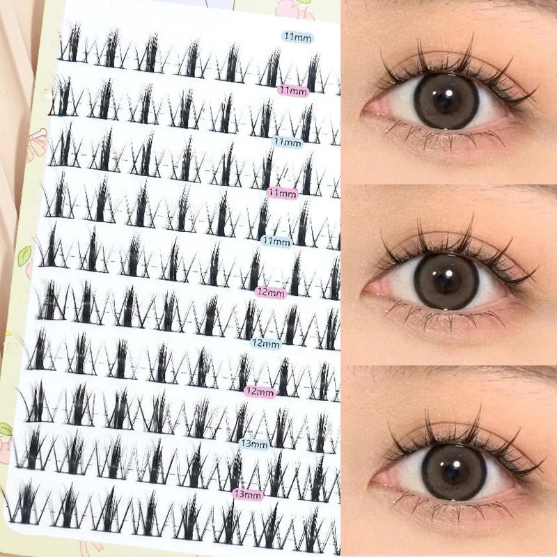 Sunflower Lashes Brown Manga False Eyelashes Natural Soft  Large Capacity Anime Eyelashes Douyin Wanghong Makeup Anime Eyelashes