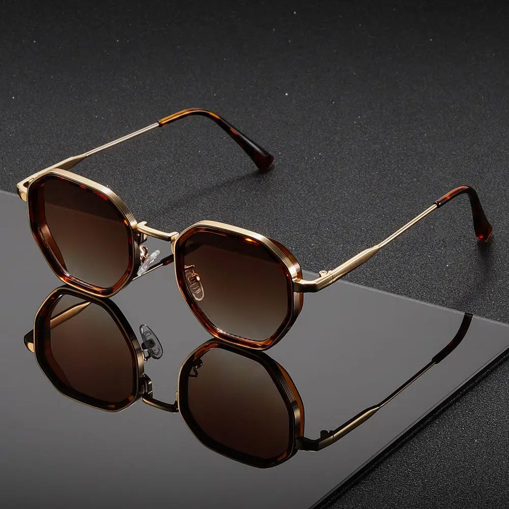 1 Pair Unisex Round Metal Fashionable Sunglasses Vintage Irregular punk Man Sun Glasses  Classic UV400 Male Female Eyeglasses