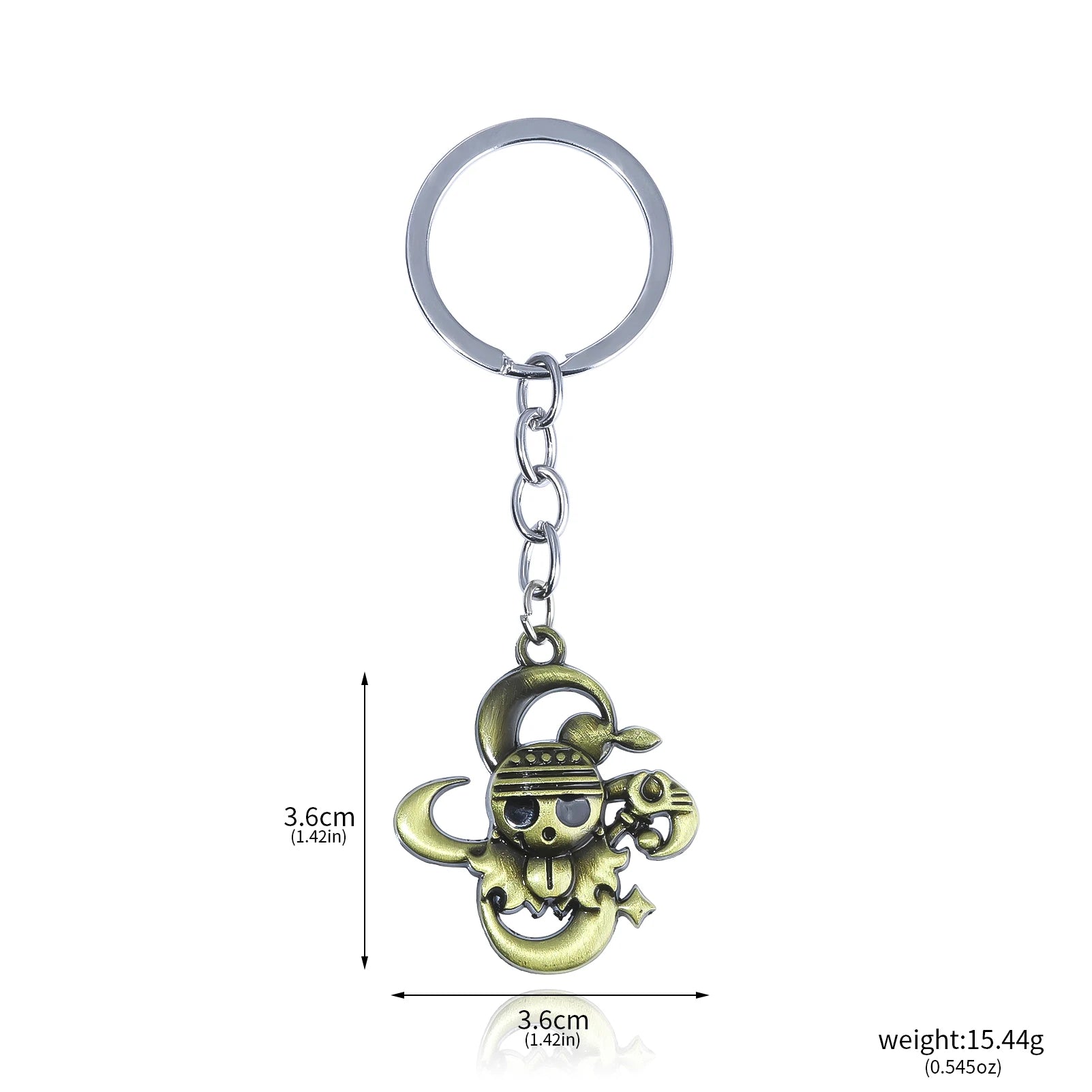 One Piece Luffy Straw Hat Keychain Rotatable Zoro Skull Metal Pendant Role-Playing Decorative Accessories Fan Jewelry Gift