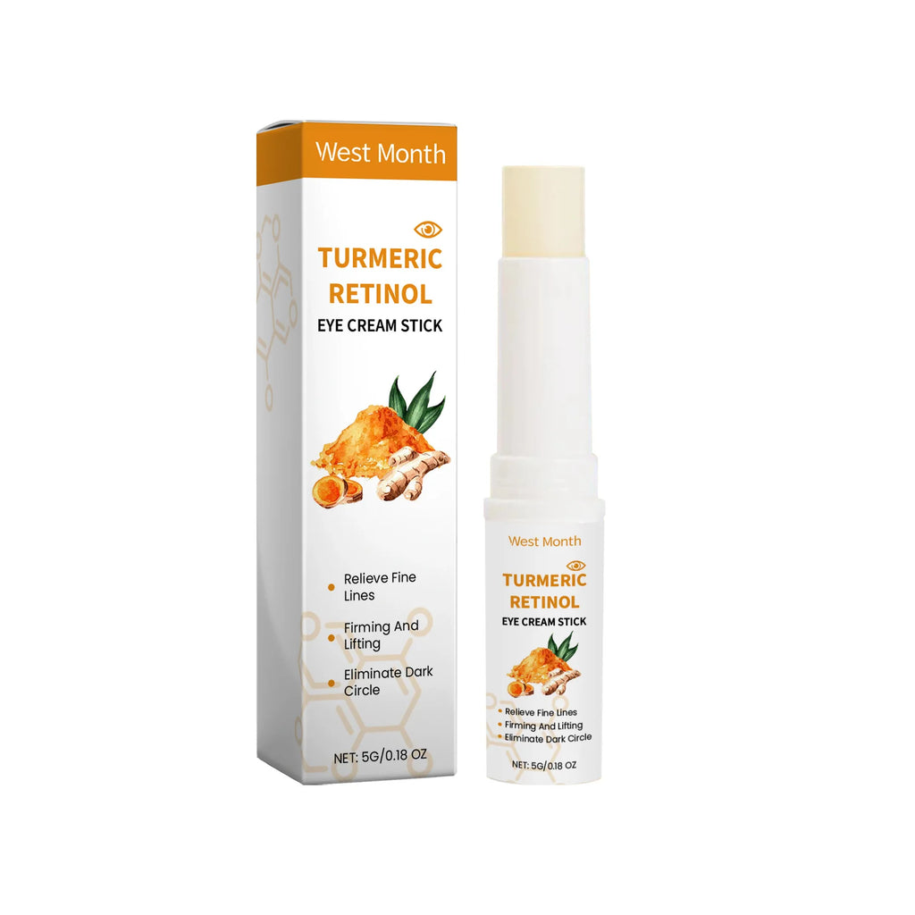 Turmeric Retinol Eye Cream Stick Remove Dark Circles Fade Fine Lines Anti Eye Bags Puffiness Lift Firming Brightening Eye Care