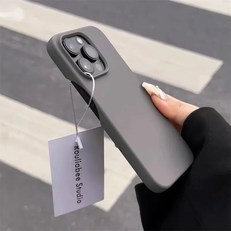 Fashion Soft Candy Liquid Silicone Phone Case For iPhone 18 17 16 11 12 13 14 15 Pro Max Plus Shockproof Bumper Back Cases Cover