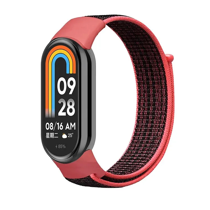 Nylon Loop Strap For Xiaomi Mi Band 8 7 6 5 4 3 Bracelet SmartWatch Wristband Replacement Sport Pulsera Watchband Miband 8 NFC