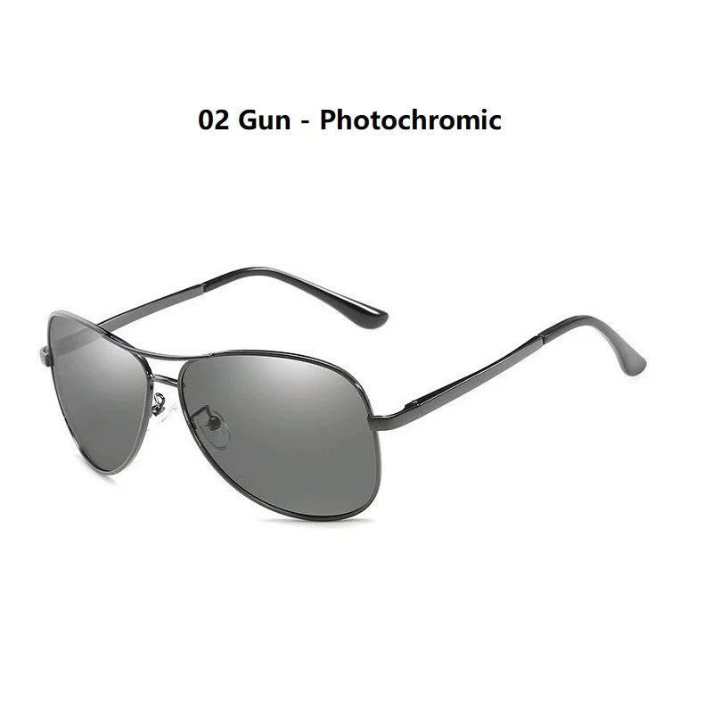 Luxury Photochromic Pilot Polarized Sunglasses Men Women Driving Chameleon Sun Glasses Change Color Day And Night Eyewear
