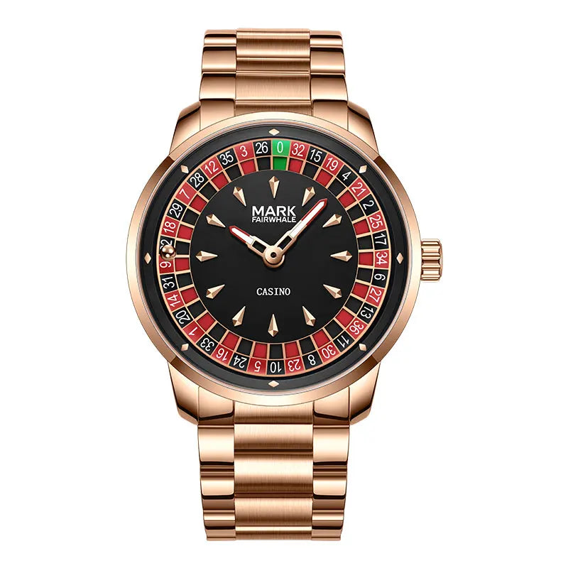 Mark Fairwhale Top Brand 360° Wheel Rotating Fashion Men's Watch Steel Strip Quartz Watch Waterproof Watches for Men Best Gift