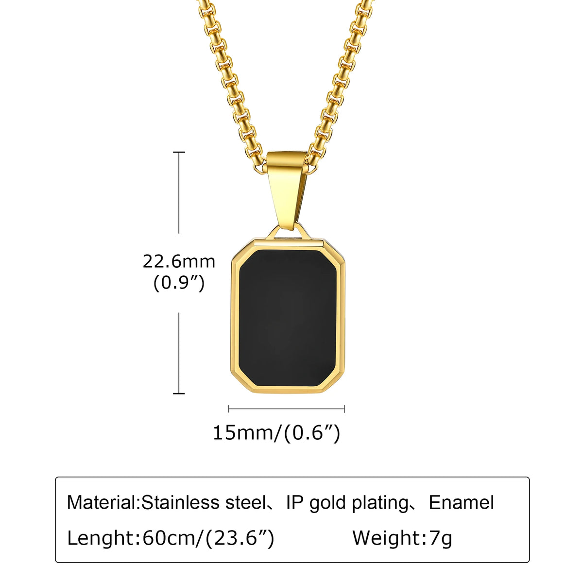 Trendy Pendant Necklaces for Men,Square Natural Stone Stainless Steel Necklaces,Hip Hop Healing Jewelry Gifts for Husband Dad