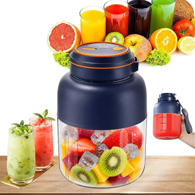 1300ml Wireless Juicer Cup 38-blade Rechargeable Juicer With Ice Crushing Portable Travel Juicer For Shake Fruits Vegetables