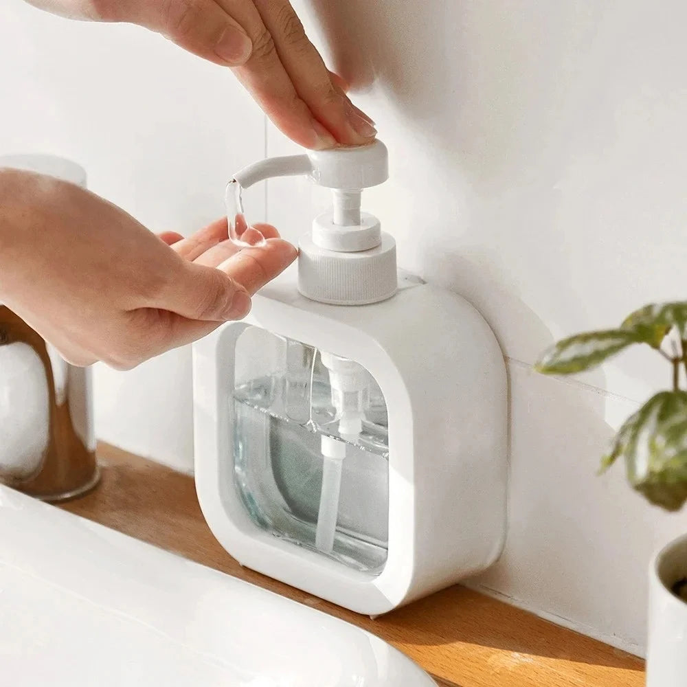 300/500ml Visible Hand Sanitizer Dispenser Lockable Press Leakage Free Kitchen Dispenser Minimalist Design Lotion Split Bottle