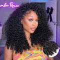 250% Density Burmese Curly Human Hair Wig  13x4 HD Transparent Lace Frontal Wigs Pre Plucked Rem Burmese Human Hair Wigs 28 Inch