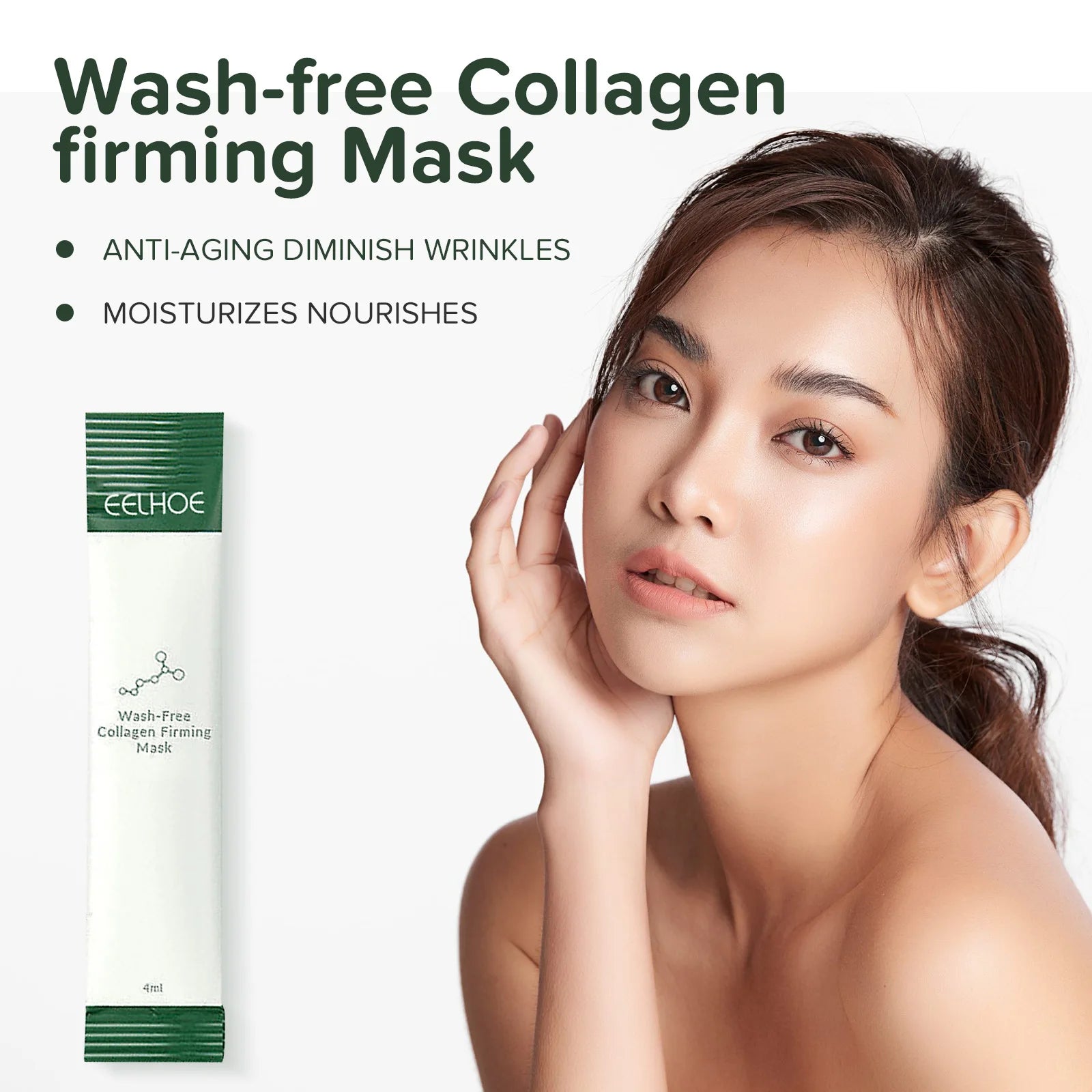 EELHOE Firming Mask Lifting Face Skin Rejuvenation Collagen Boost Tighten Skin Firming Micro Face Nourishing Leave-In Sleep Mask