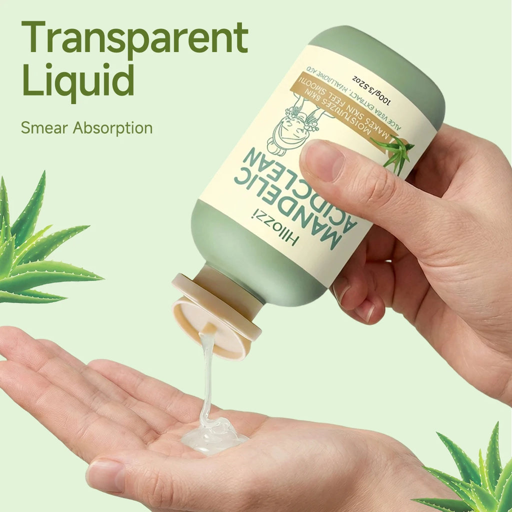 Mandelic acid cleansing and exfoliating gel deeply cleanses, gently cares for the skin, and removes surface dirt.