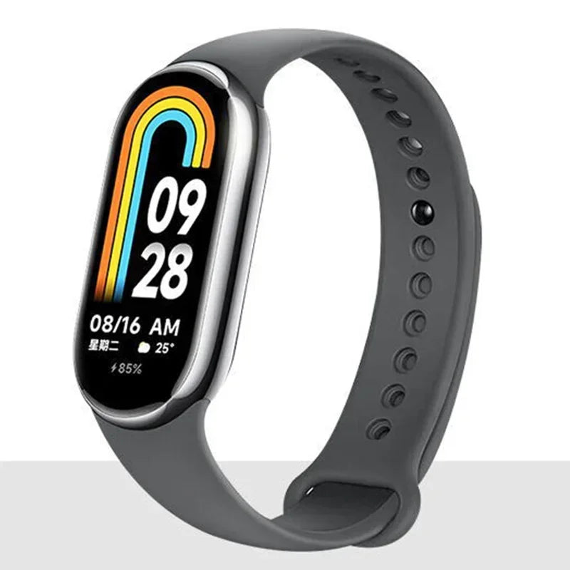 Silicone Strap For Xiaomi Mi band 8-8 NFC Sport Belt Replacement miband8 Bracelet waterproof smart band 8 watchband Accessories