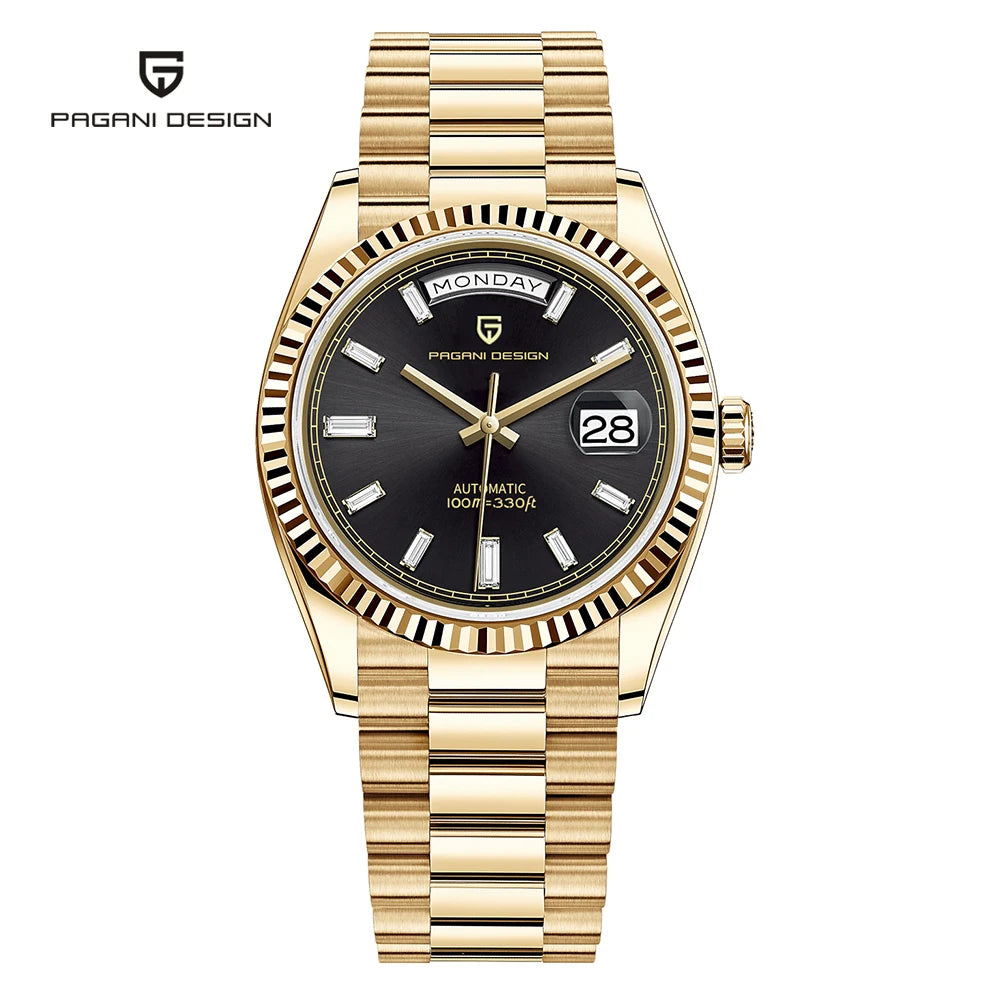 2026 New PAGANI DESIGN DD36 Rose Gold Men's Watches Luxury Mechanical Automatic Watch For Men Date Waterproof AR Sapphire Clock