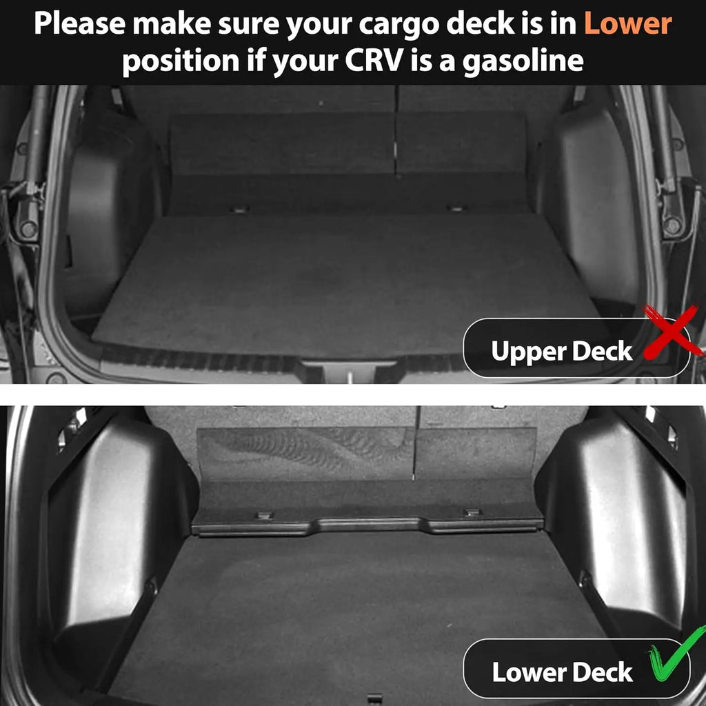 All Weather Cargo Liner Fit for Honda CRV 2023-2026 Non Hybrid with TPE Rubber Odorless Anti-Slip Mat Black