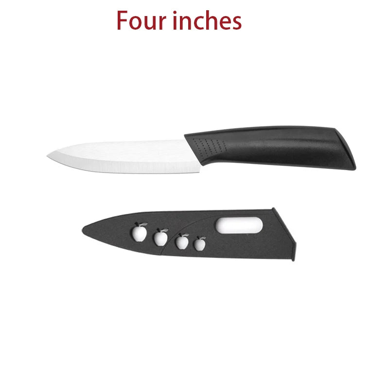 3/4/5 Inch Ceramic Knife Can Resist Oxidation Without Rust Fruit  Knife Cover Portable Baby And Toddler Food Preparation Knivse