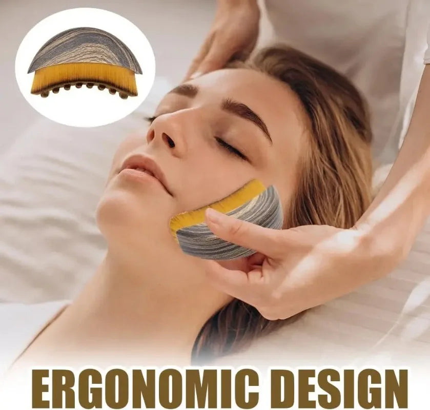 Portable Face Neck Massage Brush Facial Contour Sculpting Tool Skin Relax Massage Accessory For Daily Facial Care