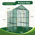 JHK 56 Inch Portable Walk-In Greenhouse for Outdoor Plants with Screen Windows Heavy Duty 22Lbs Capacity Green House for Garden