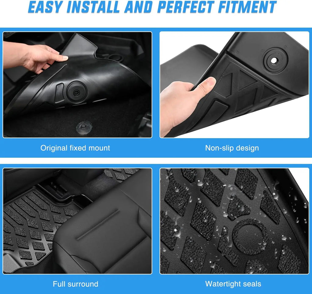Nilight Custom Fit TPE Floor Mats All Weather Waterproof Heavy Duty Car Floor Liners for Nissan Altima 2007-2025 Rogue 2014-2025 Pathfinder 2013-2025 Murano 2019-2025 Sentra 2014-2025 Titan Titan XD Frontier Ariya Kicks Armad