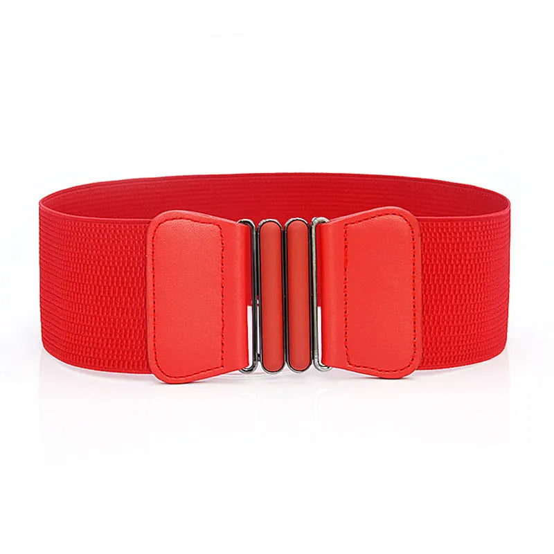 Women's Wide Belt Elastic Plus Size Vintage Buckle Waist Seal Pairing with Women Dresss weaters Jackets Sweater and Down Jackets