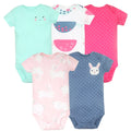 5Pcs/lot Baby Boys Romper Fashion Soft Cotton Summer Bebe Clothes Infant Jumpsuit Cartoon Dinosaur  Newborn Baby Girl Clothes