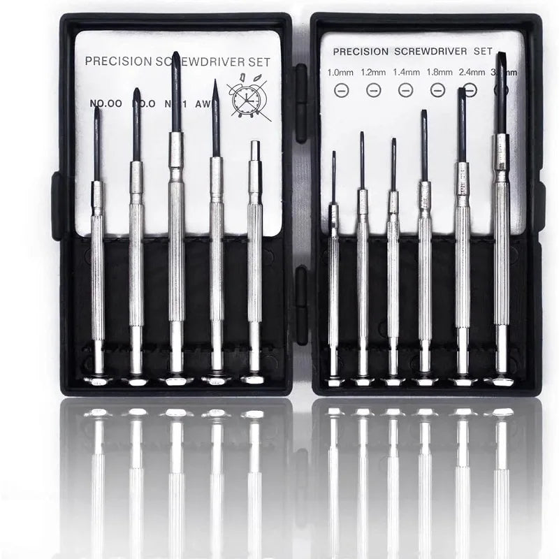 Precision Screwdriver Set, Small Screwdriver Set 11pcs Mini for Electronics, Toys, Computer, Watch Repair, Upgrade Red Box Tough