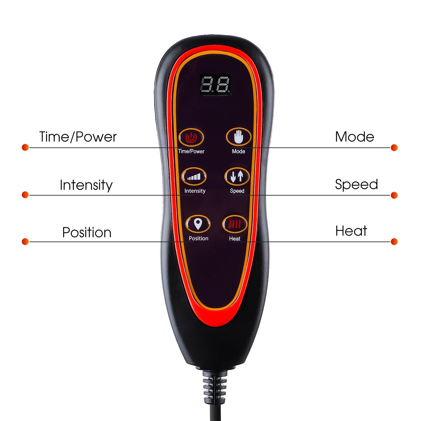 Electric Heating Back Waist Massager Shoulder Back Vibration Massage Mat for Chair Sofa Car Office Home Back Massage Hot Pad
