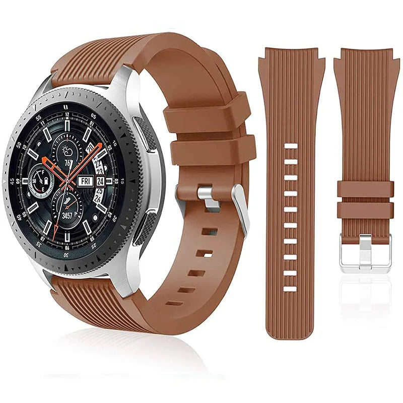 20mm 22mm Silicone Watch Strap Compatible for Samsung 46mm/Galaxy Watch3 45mm/Gear S3 Frontier, Sports Watch Band for Huawei