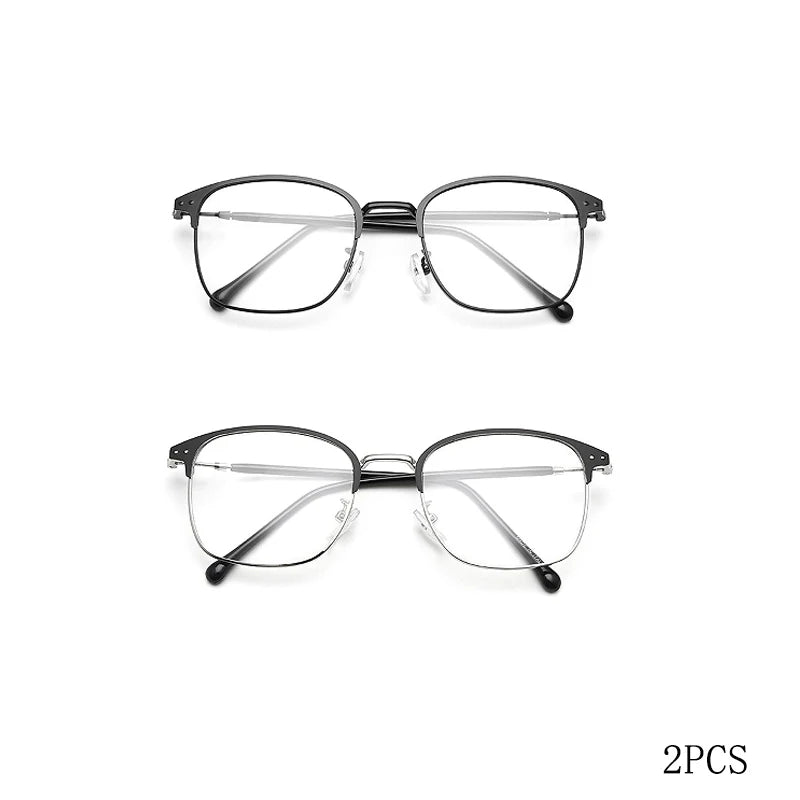 Photochromic Frameless Eyeglasses for Men Fashion Glasses Anti Radiation Eye Sunglasses for Men Korean Glasses Rectangle Compute