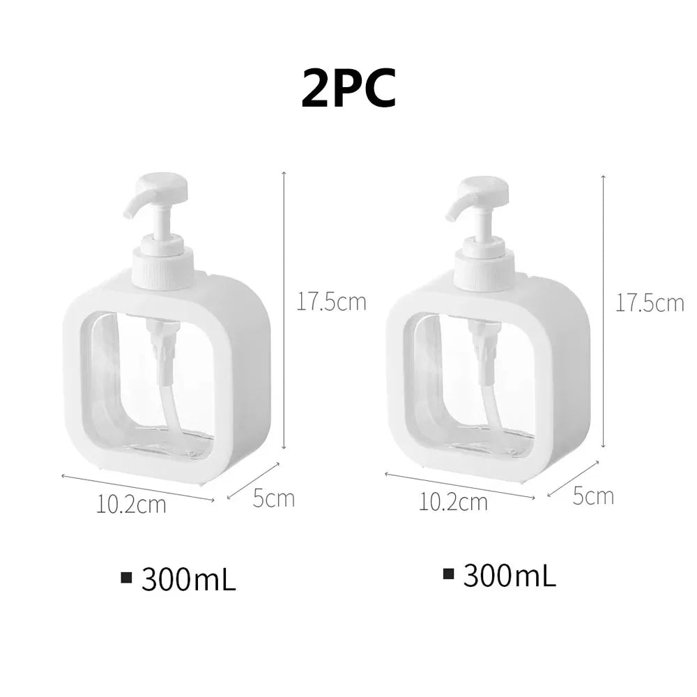Empty bath pump bottle 300/500ml bathroom soap dispenser reusable lotion shampoo shower gel rack portable travel soap dispenser