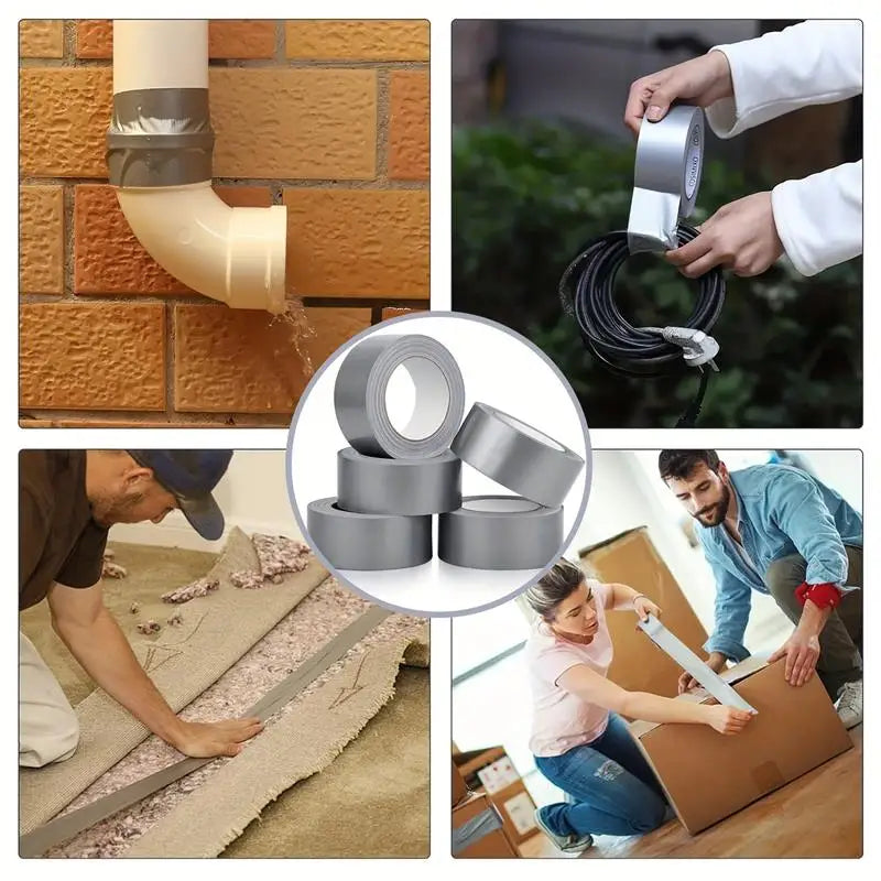 Super Sticky Cloth Duct Tape Waterproof Heavy Duty Industrial Tape for Carpet Edging, Floor Repair, Item Fixing and Bundling Use