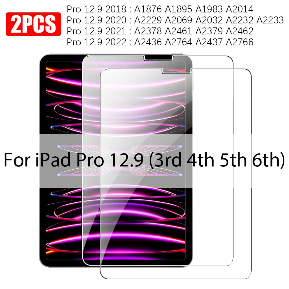 Tempered Glass For Ipad Pro 13 M5 M4 2025 12.9 Air 11 5 4 3 2 M3 M2 Screen Protector A16 10 9 9th 10th Generacion Mini 7 6 Film