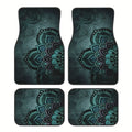4pc Mandala pattern car floor mat non-slip and easy to clean, suitable for cars, SUVs, reinforced interior accessories