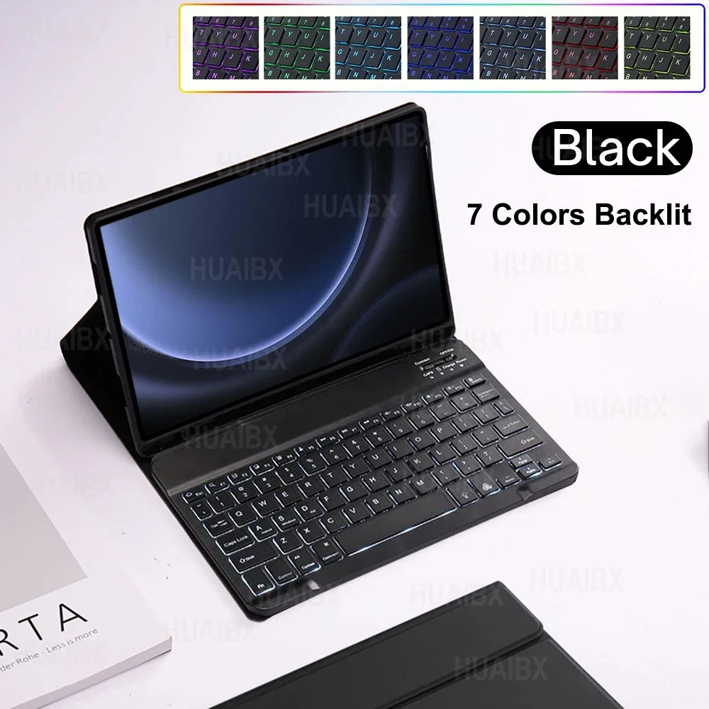 For Samsung Galaxy Tab S9 FE 10.9 Inch Case, Detachable Keyboard for Samsung Tab S9 FE SM-X510/X516B