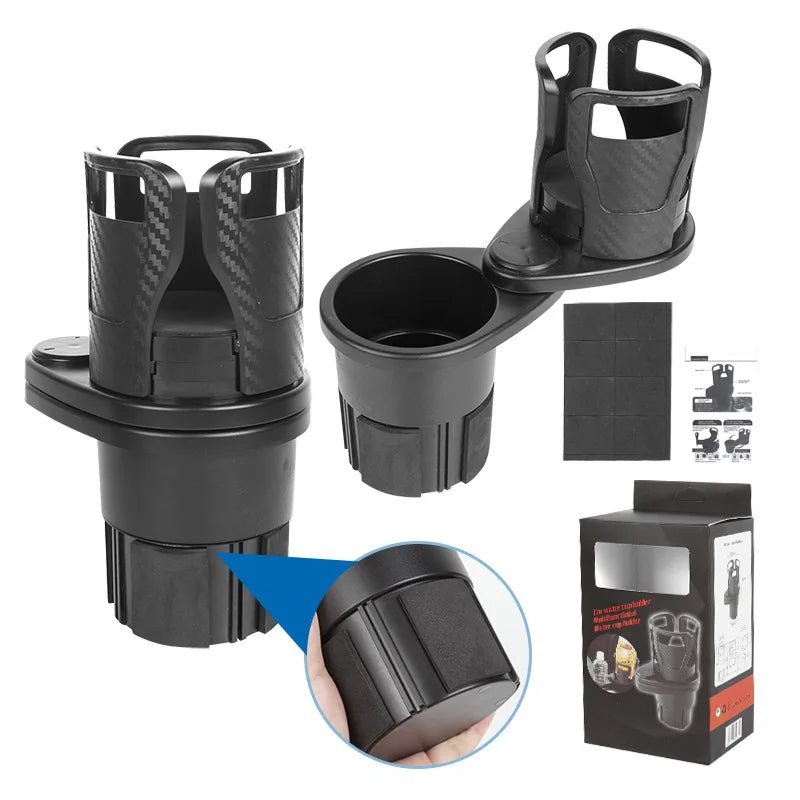 Rotating Car Center Console Beverage Rack Car Cup Holder Double-Layer Storage Rack Cup Holder