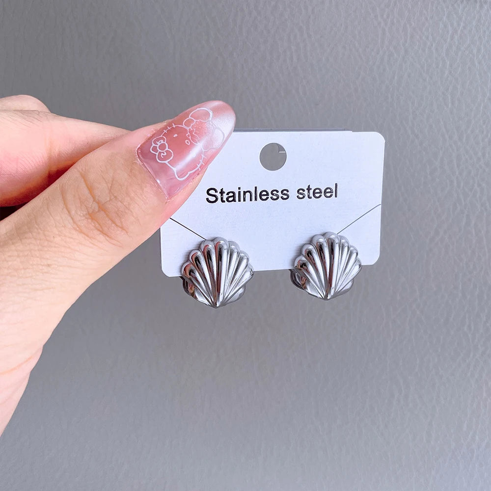 316l Stainless Steel Vintage-Inspired Waterproof Stud Earrings Personalized Charm Fashion Jewelry Accessories Bijoux Gift