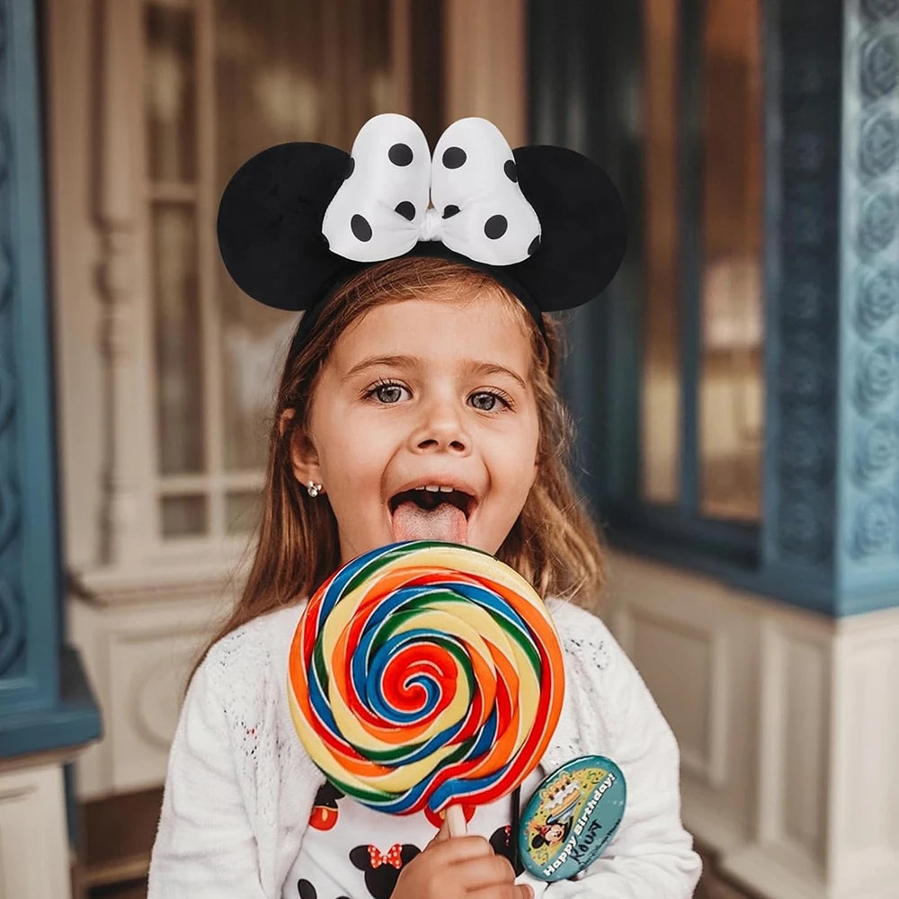 Fashion Mouse Ears Hairband for Women and Ladies Polka Dot Bow Mini Ears Costume Accessories Girls Headband