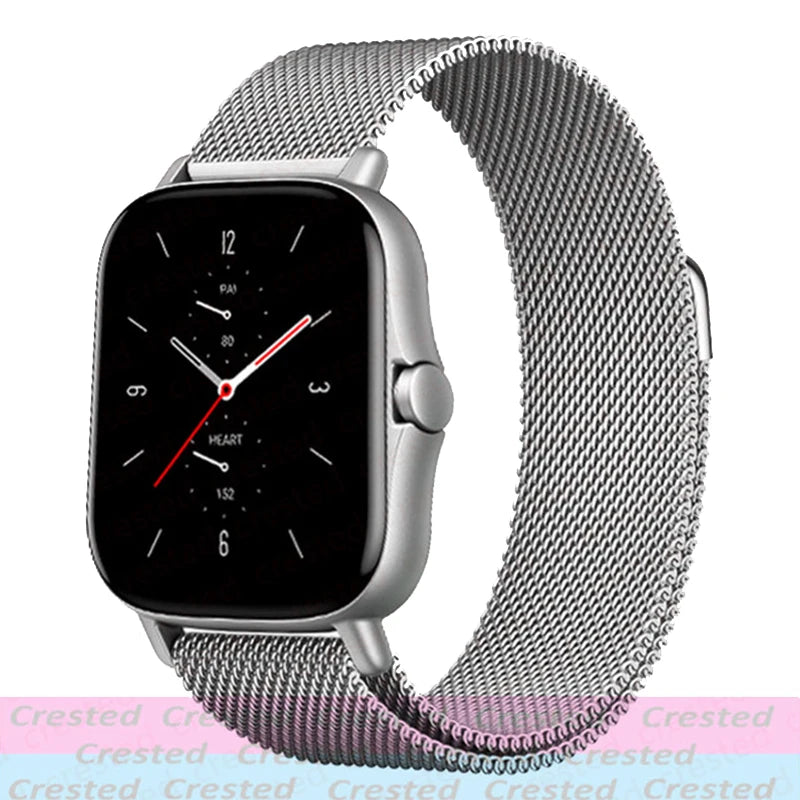 20mm/22mm Milanese band For Amazfit GTS/4/2/3/GTS2 Mini/GTR 47mm/GTR2/4/3/Pro stratos Metal Watch Bracelet Amazfit bip 5 6 strap