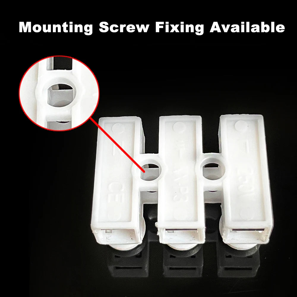 CH-2 3CH Cable Wire Connector Fast Wiring Terminals Welding Quick Spring Clamp Wire Quick Connector No Screw Terminal Block 2/3P