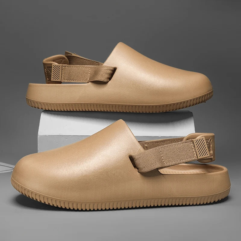 Summer Unisex Clogs Women Man Slippers Flat Mules Beach Sandals Quick Drying Water Shoes Work Casual Garden Lightweight Slippers