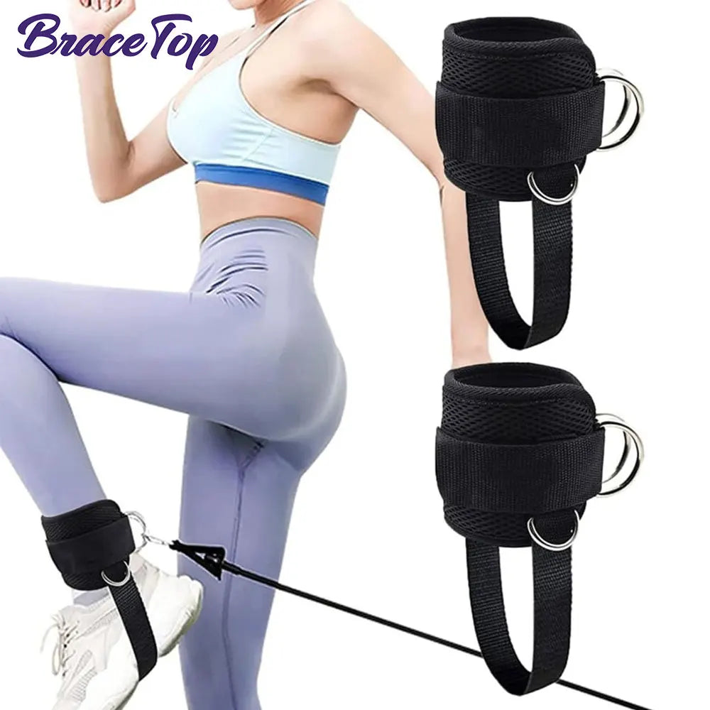 1/2Pcs New Ankle Straps for Cable Machines Kickbacks - Adjustable Comfort Ankle Cable Attachments for Gym Ankle Leg Extensions