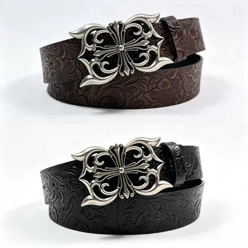 Men Y2K Punk Rivet Hip Hop Belt Strap,Fashion Bohemian Retro Belt, Prefect for Anime Exhibition Party Daily Streetwear Accessory