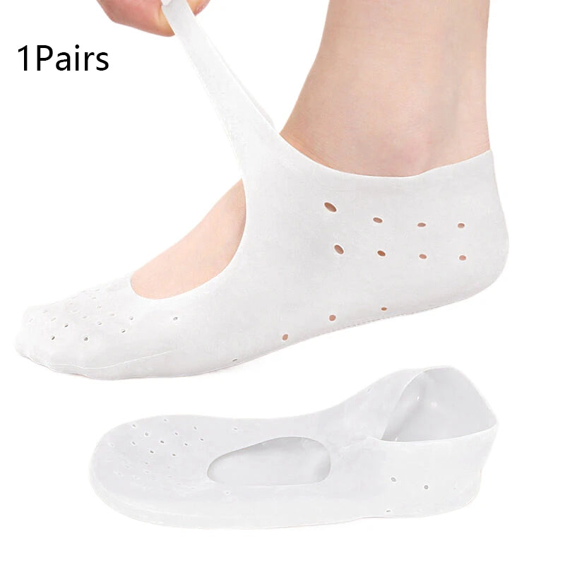 1Pair Spa Silicone Socks Moisturizing Gel Boat Socks Preventing Foot Dryness Cracked Dead Skin Remove Foot Care Tools