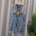 Soft Cotton Baby Boys Overalls Spring Autumn Kids Cartoon Long Pants Casual Girls Jumpsuits Children Clothes Suspender Trousers