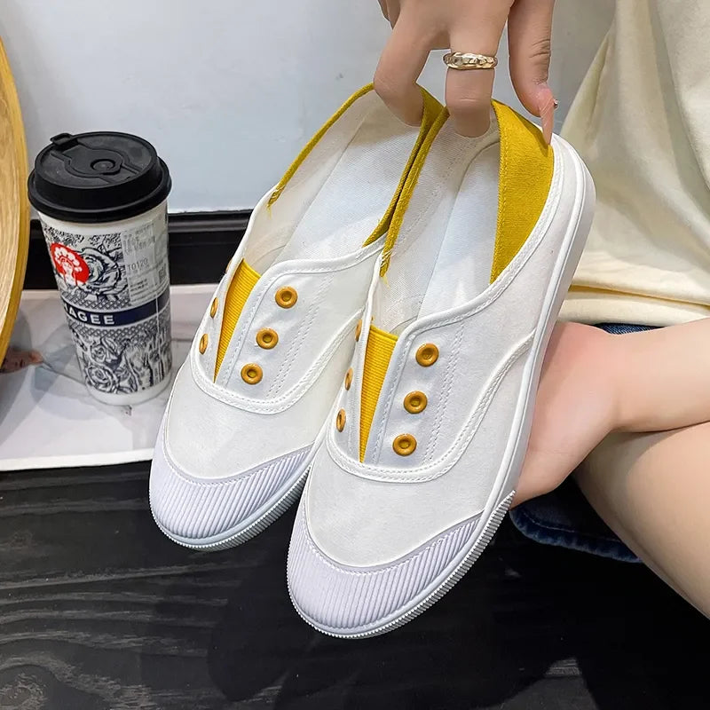Cresfimix women classic height increased white canvas shoes lady casual spring street slip on shoes zapatos cool shoes a2193