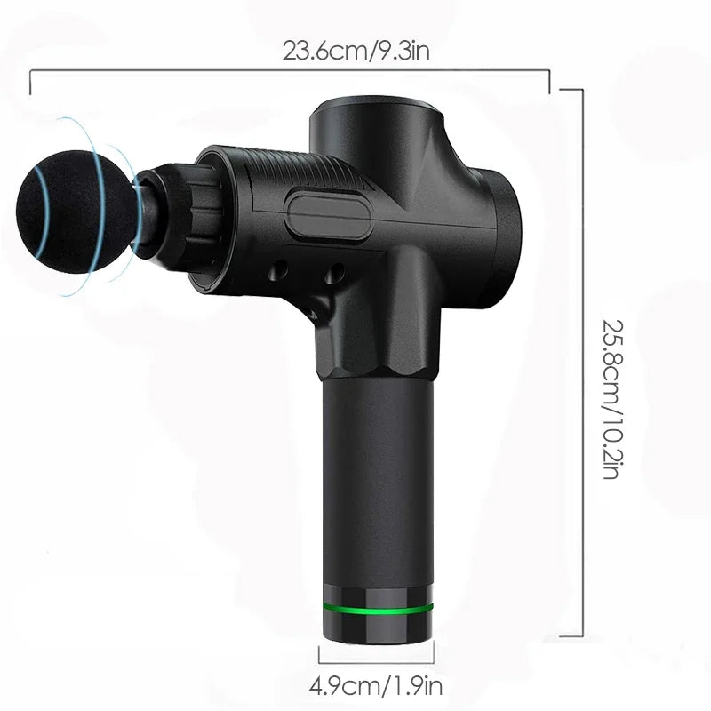 Electric Deep Tissue Massage Gun for Athletes 30-99 Speed Levels with Portable Storage Bag - Pain Relief for Neck Back Leg