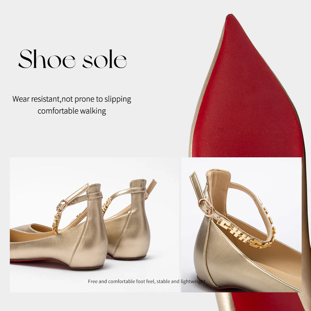 CHCH Women's Flat Shoes 2024 New Simple and Comfortable Pointed Business Women's Shoes