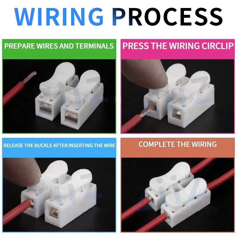20/50Pcs No Solding Quick 1P 2P Cable Wire Connector No Screw Terminal Block Spring Clamp ZiiZ