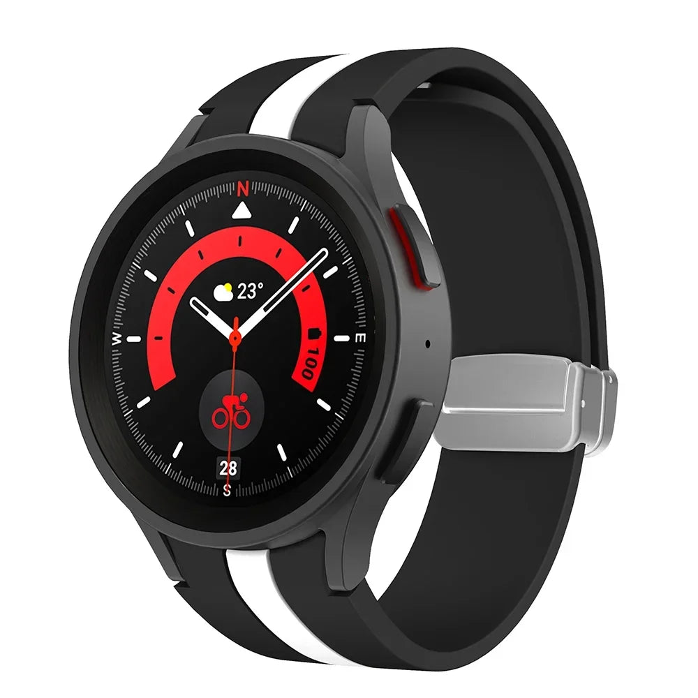 Silicone Strap for Samsung Galaxy Watch 5 Pro 45mm Galaxy Watch 6 5 4 44mm 40mm Magnetic Buckle Band For Watch 6 Classic 43 47mm
