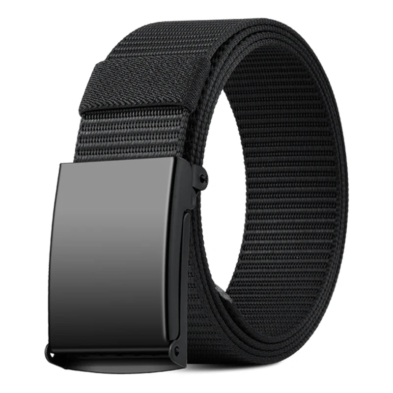 thickened smooth buckle nylon belt, hot selling foreign trade item, men's and women's universal business belt, casual pants belt