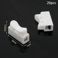 20Pcs 1P 2P 3P Spring Clamp Cable Wire Connector - No Screw Quick Terminal Block